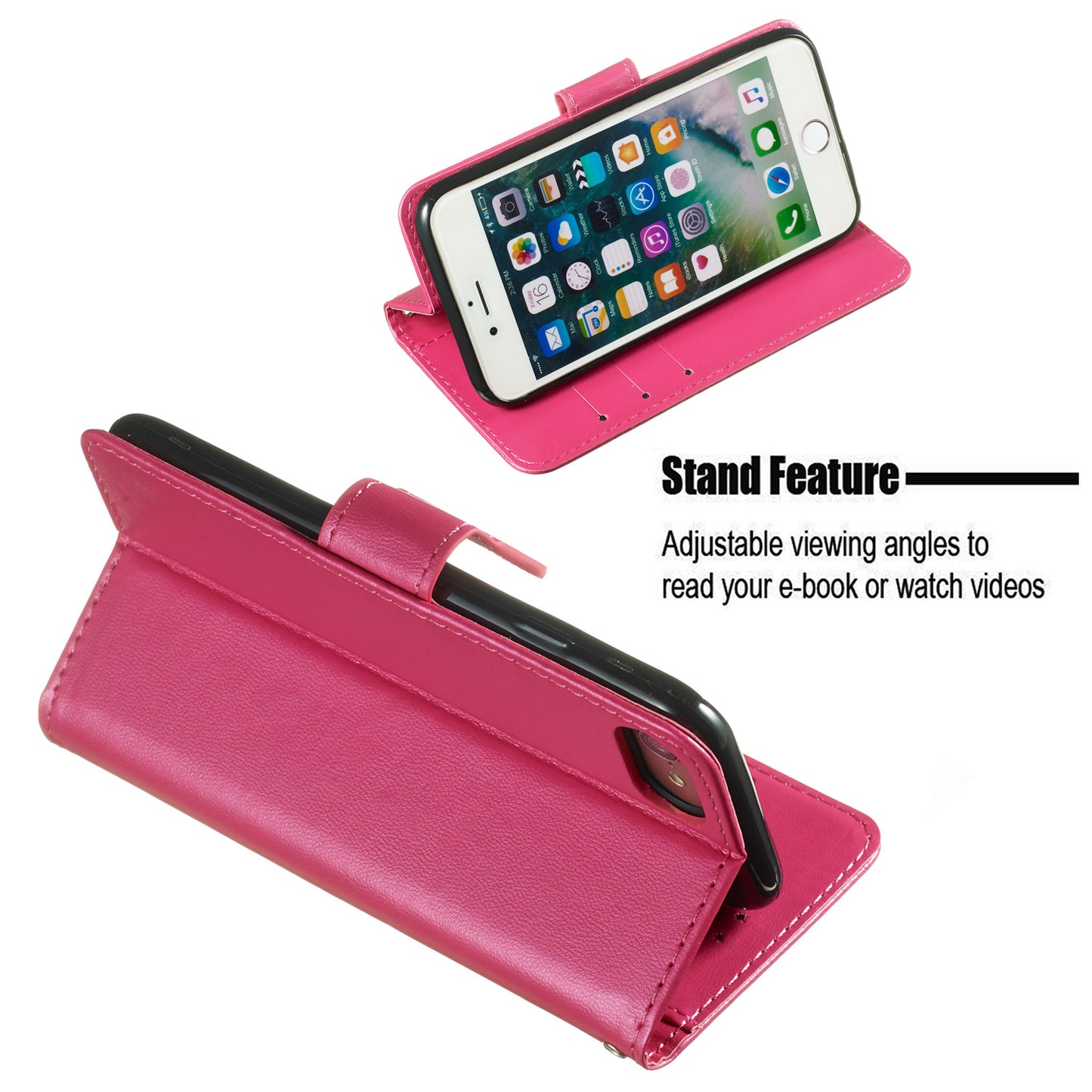 Wallet Leather Stand Mobile Phone Case for iPhone 8/7/SE (2020)/SE (2022) 4.7 inch