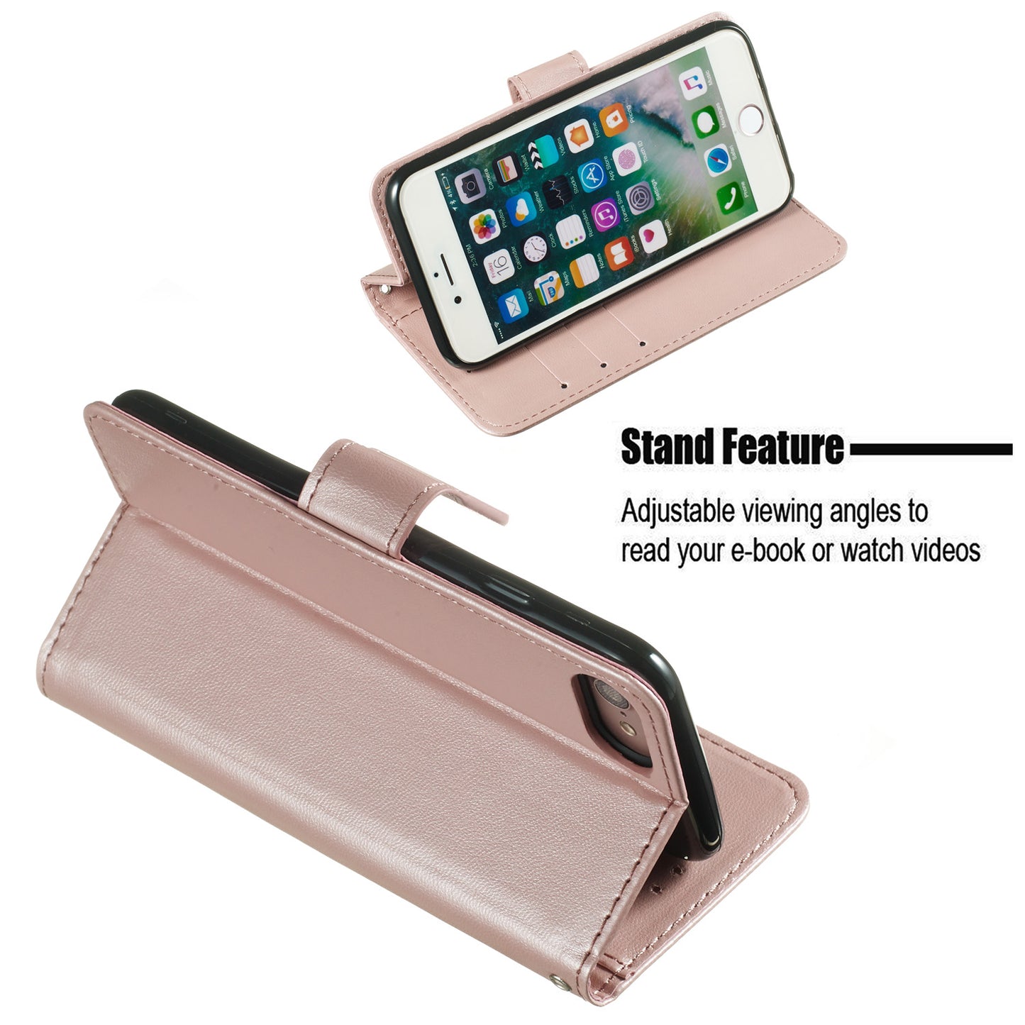 Wallet Leather Stand Mobile Phone Case for iPhone 8/7/SE (2020)/SE (2022) 4.7 inch