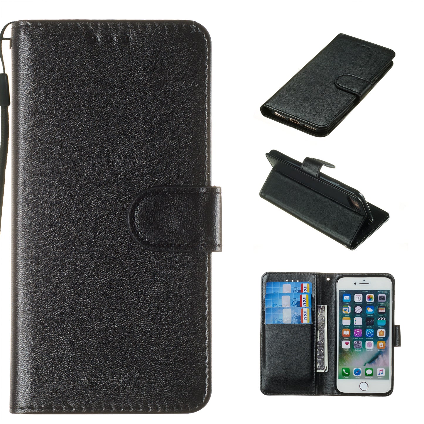 Wallet Leather Stand Mobile Phone Case for iPhone 8/7/SE (2020)/SE (2022) 4.7 inch