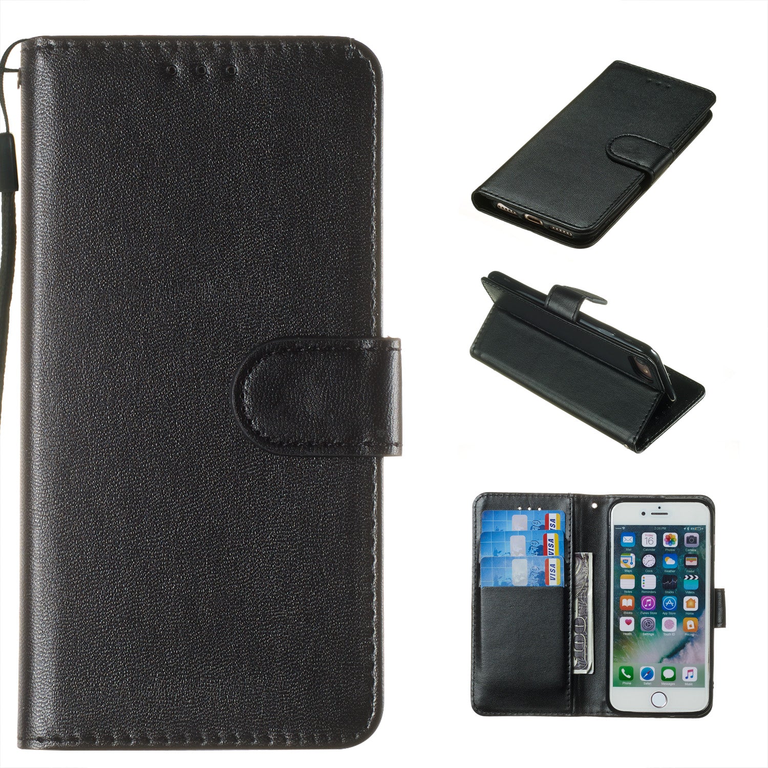 Wallet Leather Stand Mobile Phone Case for iPhone 8/7/SE (2020)/SE (2022) 4.7 inch