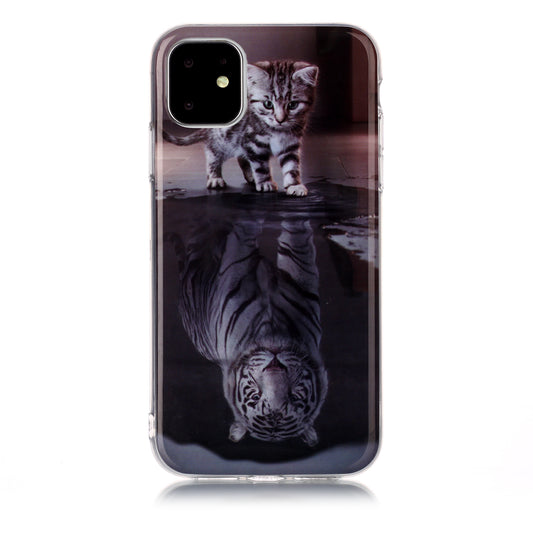 Animal Pattern Printing IMD Flexi TPU Phone Cover Case for iPhone 11 6.1 inch (2019)