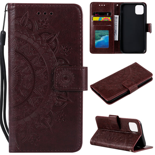 Imprint Flower Leather Wallet Case for iPhone 11 Pro 5.8 inch (2019)