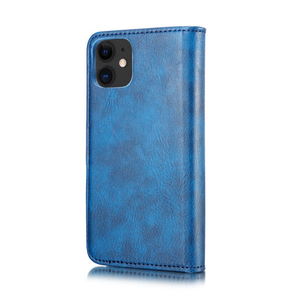 DG.MING Stylish Anti-fingerprint Easy Detechable Split Leather Wallet Flip Folio Case Stand Shockproof PC Inner Cover for iPhone 11 6.1 inch (2019)