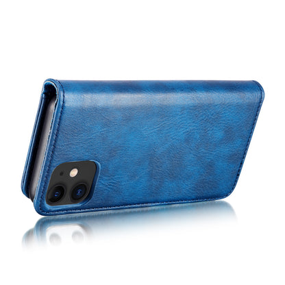 DG.MING Stylish Anti-fingerprint Easy Detechable Split Leather Wallet Flip Folio Case Stand Shockproof PC Inner Cover for iPhone 11 6.1 inch (2019)
