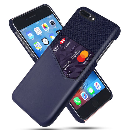 KSQ Cloth + PU Leather PC Phone Case with Card Slot for iPhone 8/7 Plus 5.5 inch
