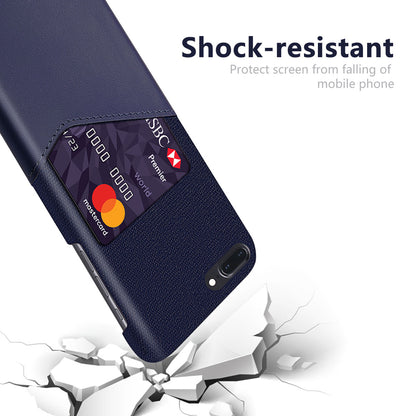 KSQ Cloth + PU Leather PC Phone Case with Card Slot for iPhone 8/7 Plus 5.5 inch
