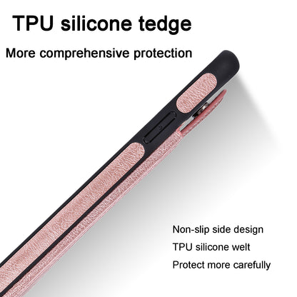 Anti-fall KT Leather Coated Series-1 Imprinted Cat Tree Leather Coated TPU Covering for iPhone 11 6.1 inch (2019)