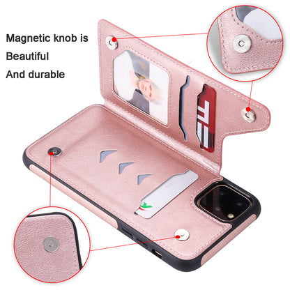 Anti-fall KT Leather Coated Series-1 Imprinted Cat Tree Leather Coated TPU Covering for iPhone 11 6.1 inch (2019)