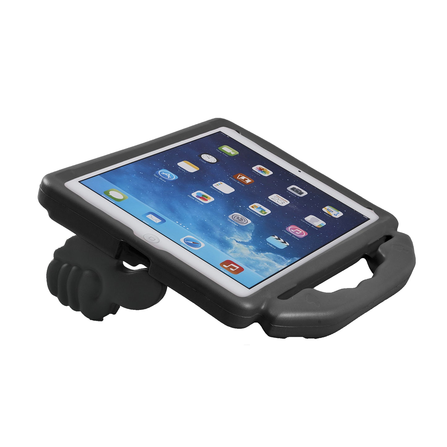 For iPad 9.7-inch (2018) (2017) / iPad Pro 9.7 inch (2016) / iPad Air 2 / iPad Air (2013) Shockproof EVA Thumb Stand Tablet Shell
