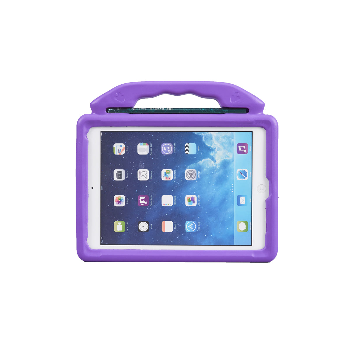 For iPad 9.7-inch (2018) (2017) / iPad Pro 9.7 inch (2016) / iPad Air 2 / iPad Air (2013) Shockproof EVA Thumb Stand Tablet Shell