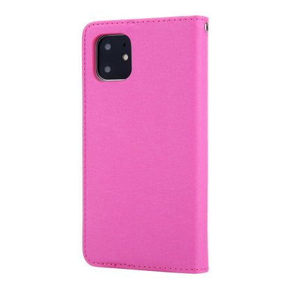 CMAI2 Silk Texture PU Leather with Card Slots Phone Case for iPhone 11 6.1 inch (2019)