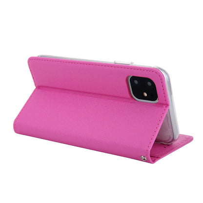 CMAI2 Silk Texture PU Leather with Card Slots Phone Case for iPhone 11 6.1 inch (2019)