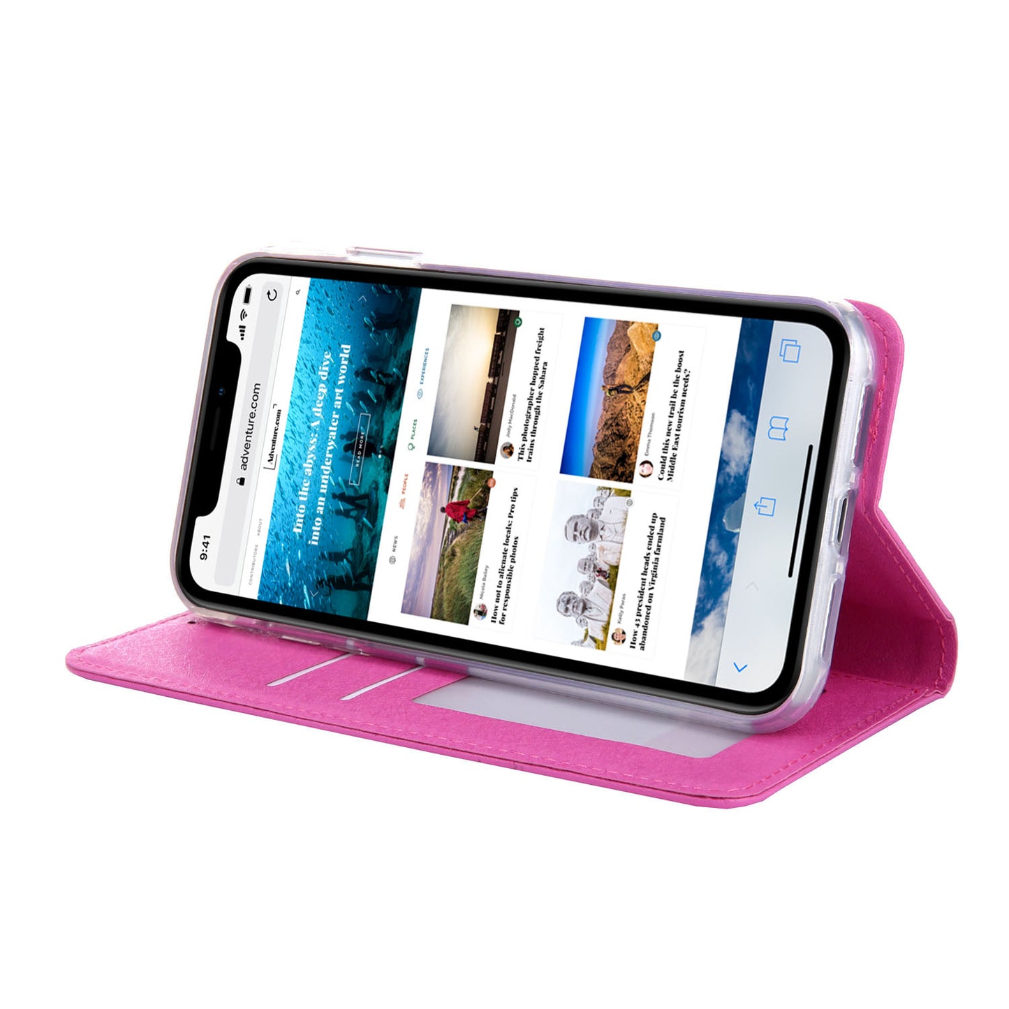 CMAI2 Silk Texture PU Leather with Card Slots Phone Case for iPhone 11 6.1 inch (2019)