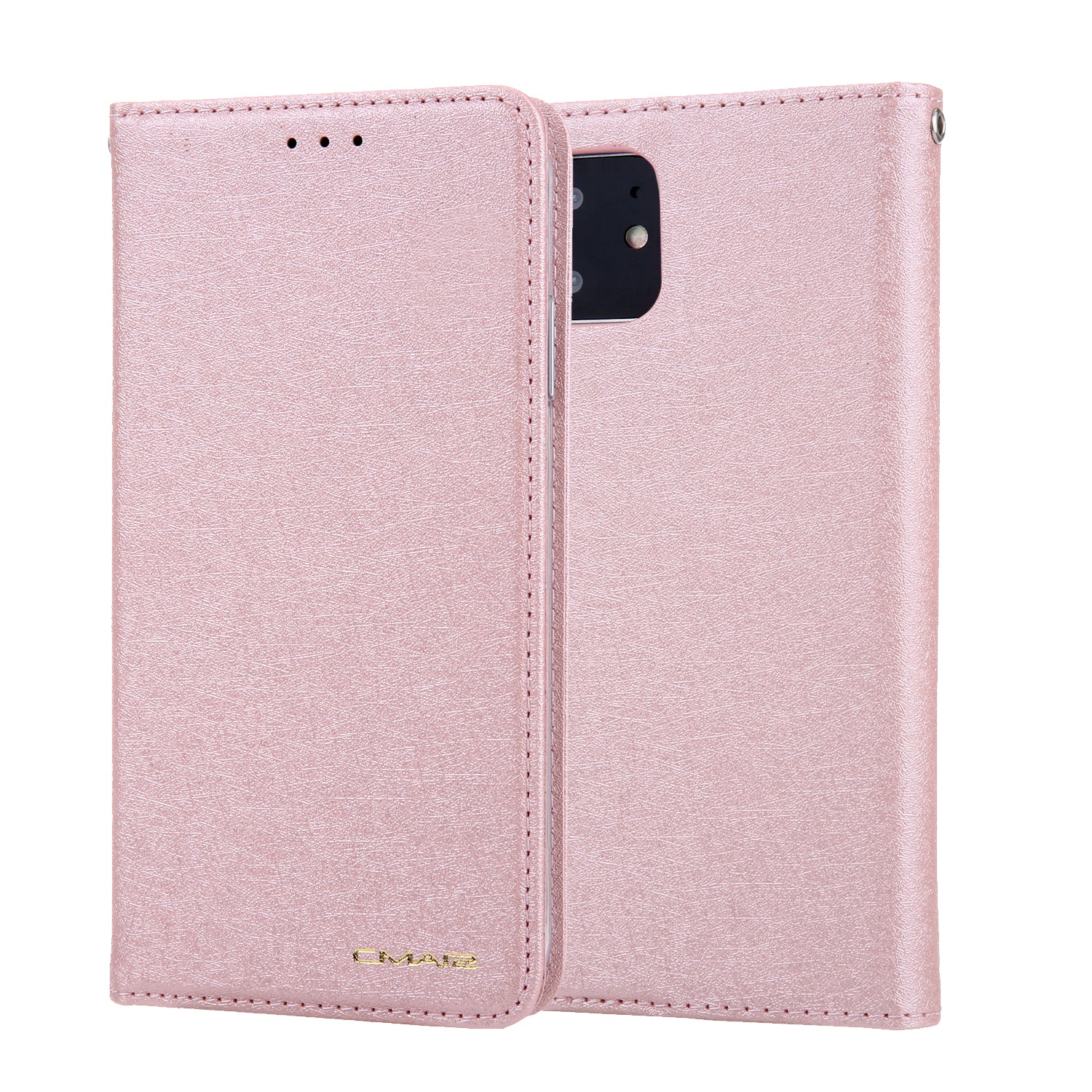 CMAI2 Silk Texture PU Leather with Card Slots Phone Case for iPhone 11 6.1 inch (2019)