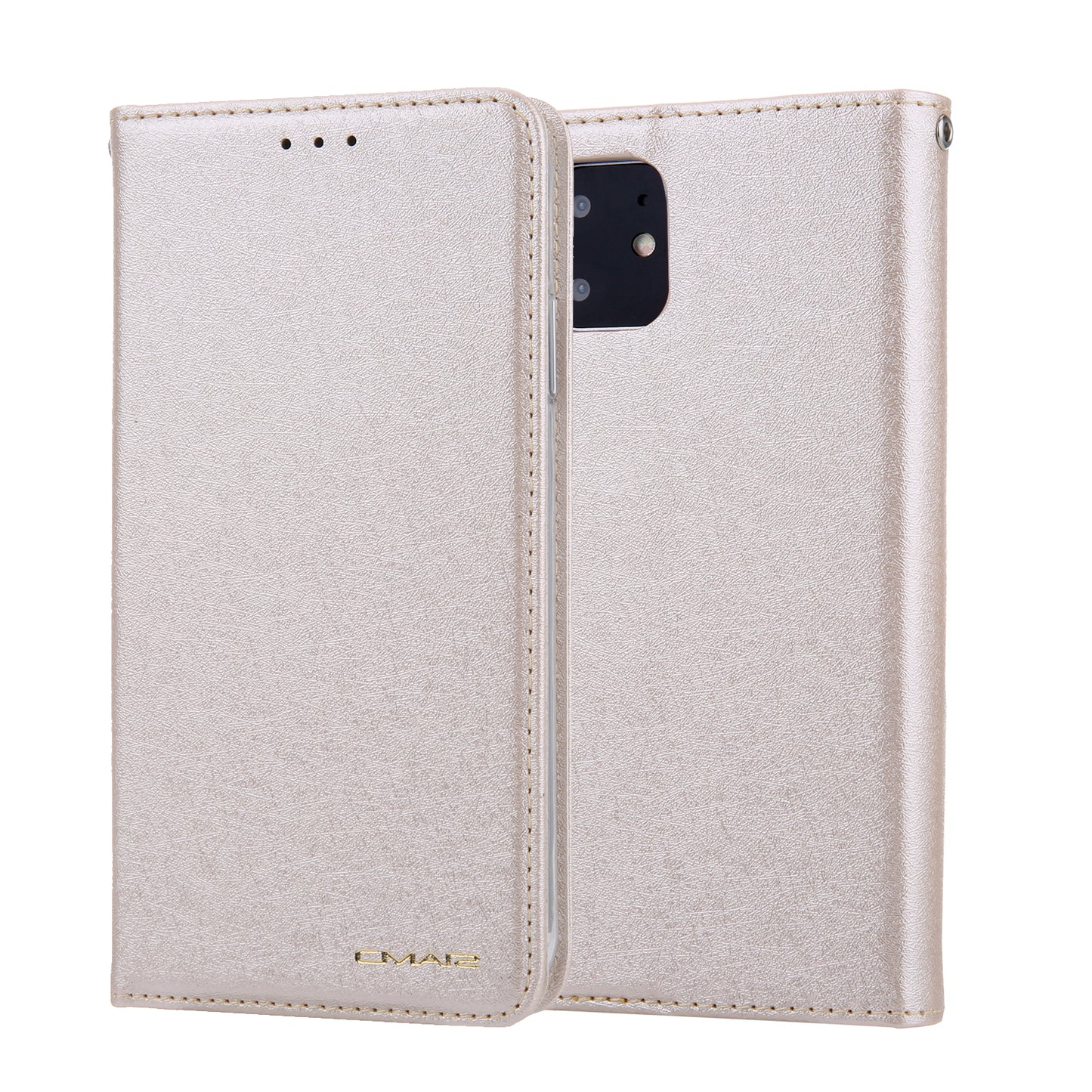 CMAI2 Silk Texture PU Leather with Card Slots Phone Case for iPhone 11 6.1 inch (2019)