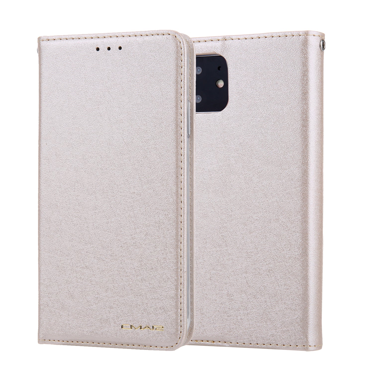 CMAI2 Silk Texture PU Leather with Card Slots Phone Case for iPhone 11 6.1 inch (2019)