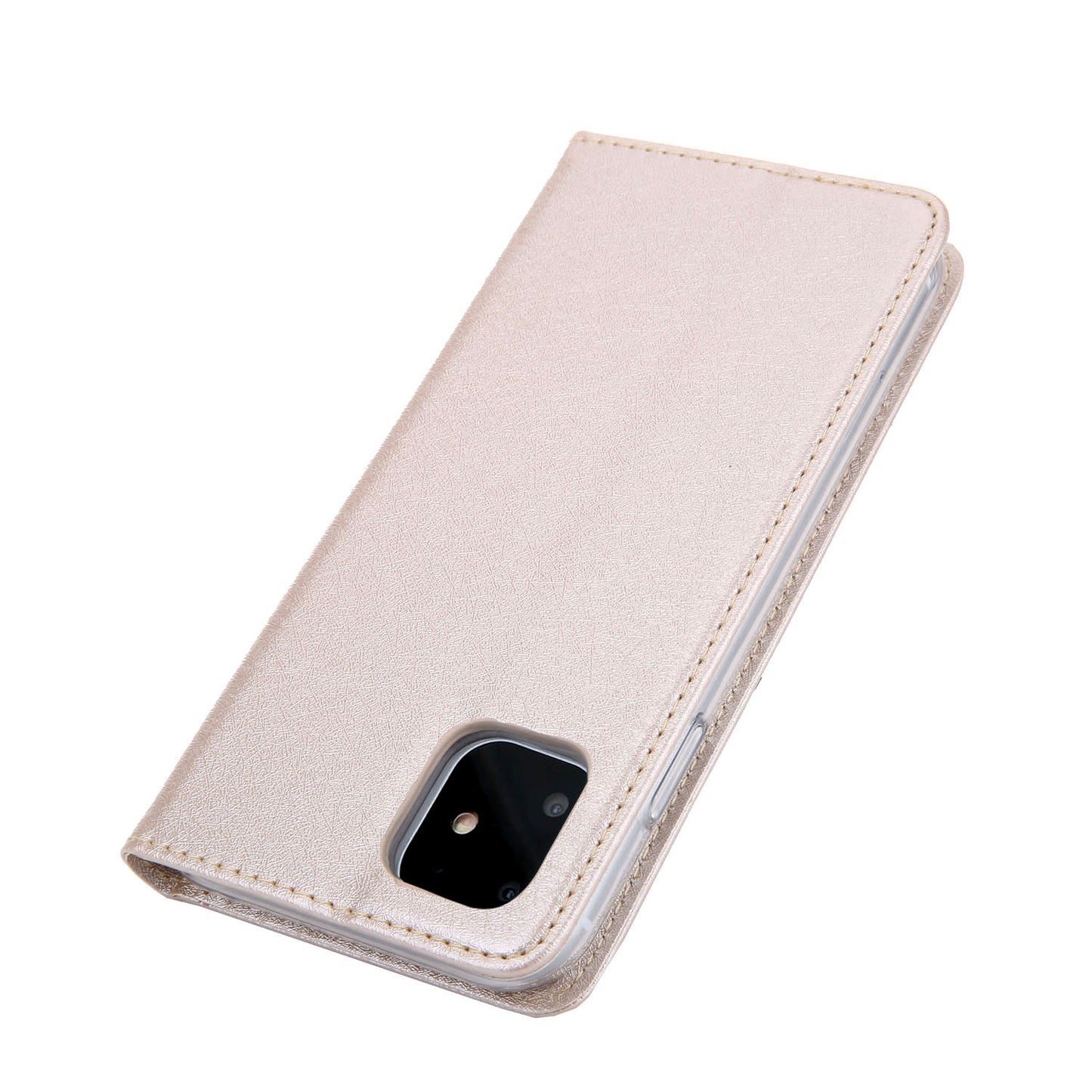 CMAI2 Silk Texture PU Leather with Card Slots Phone Case for iPhone 11 6.1 inch (2019)
