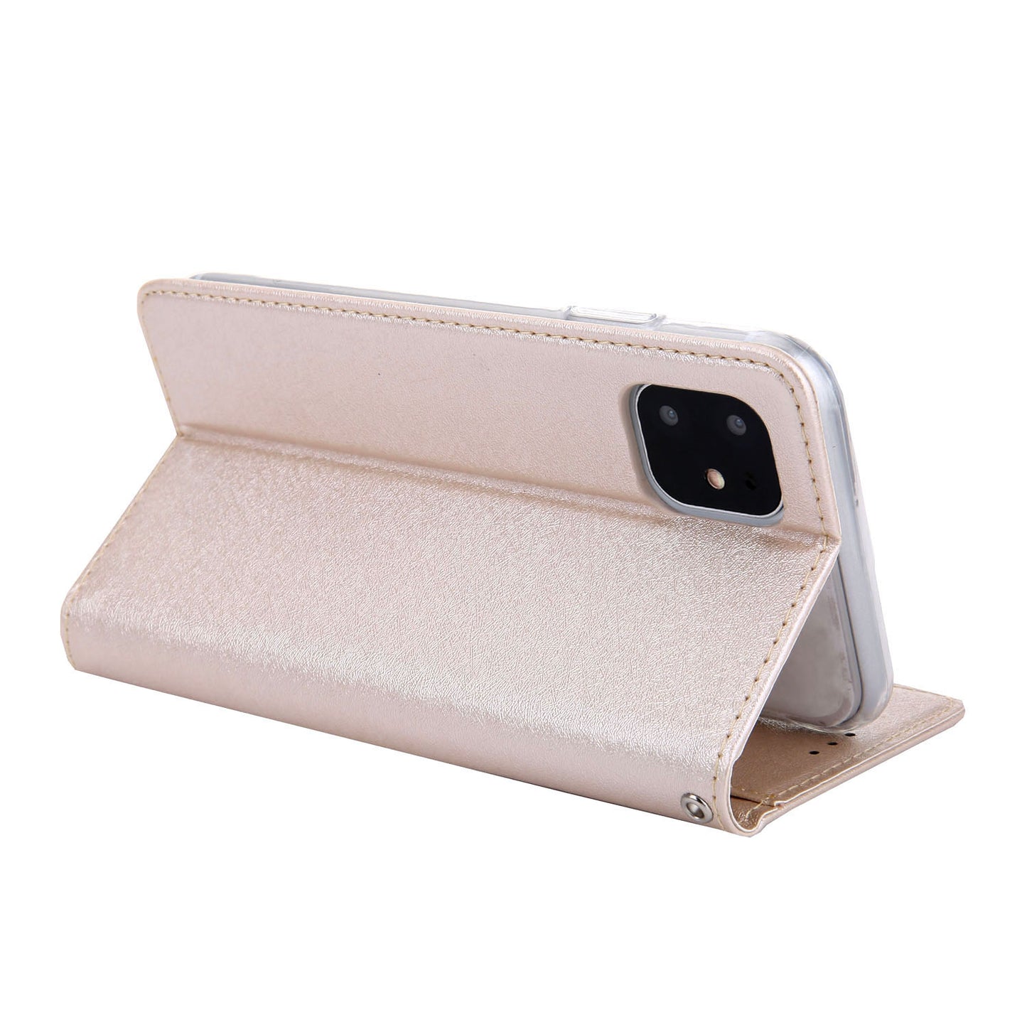 CMAI2 Silk Texture PU Leather with Card Slots Phone Case for iPhone 11 6.1 inch (2019)