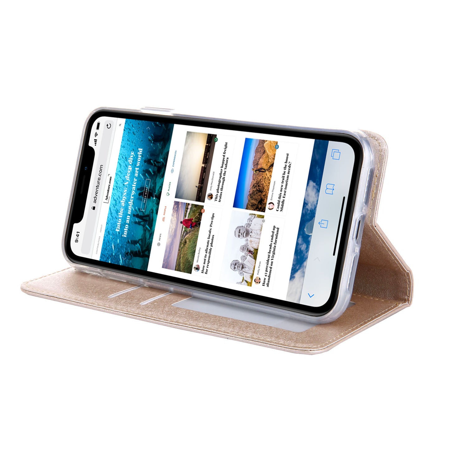 CMAI2 Silk Texture PU Leather with Card Slots Phone Case for iPhone 11 6.1 inch (2019)