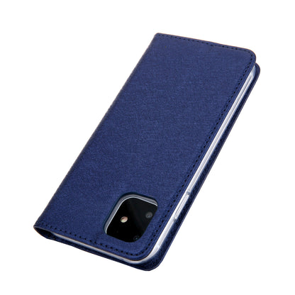 CMAI2 Silk Texture PU Leather with Card Slots Phone Case for iPhone 11 6.1 inch (2019)