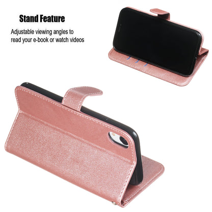 Zipper Pocket Fashion Wallet Stand Flip Leather Phone Case Cover for iPhone XR 6.1 inch