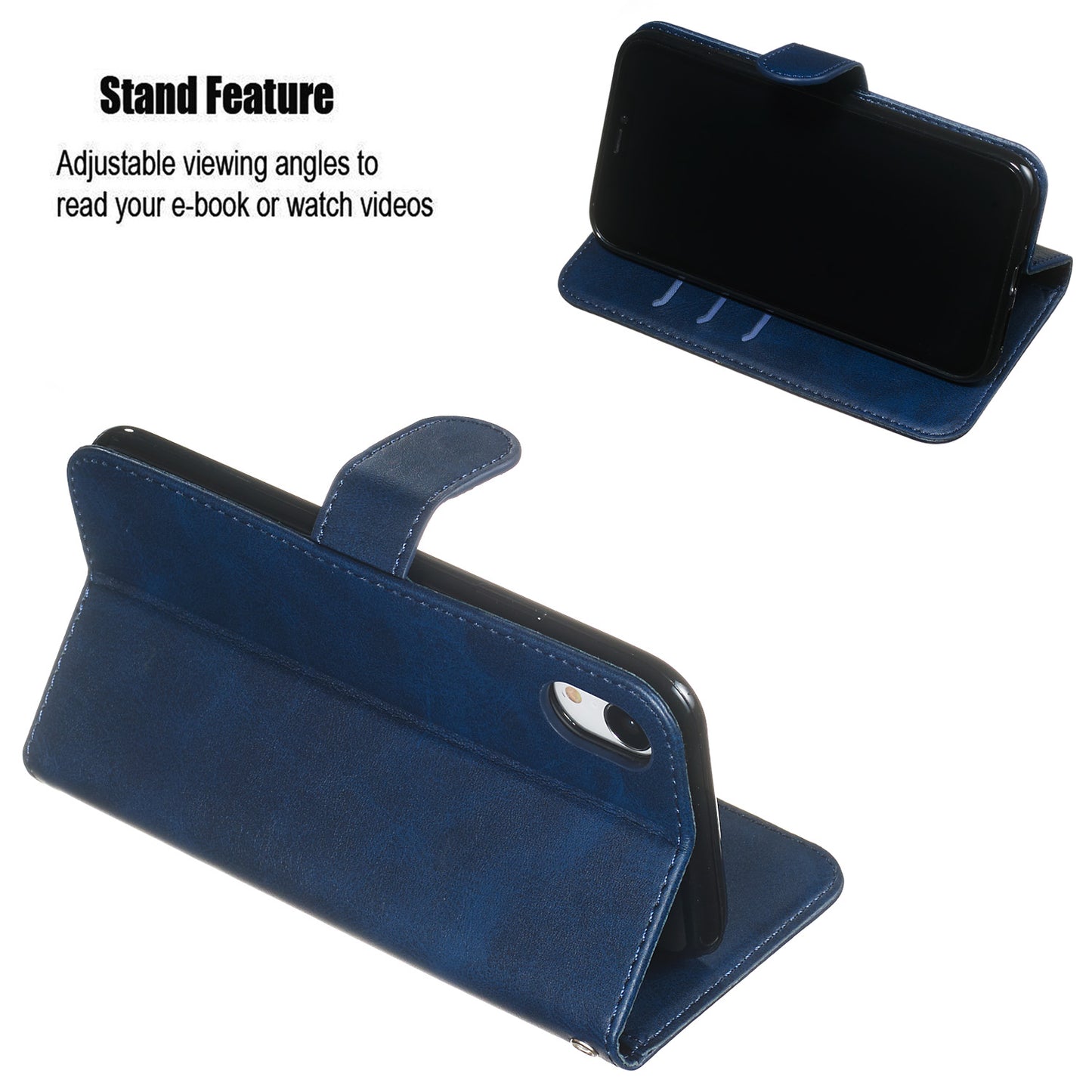 Zipper Pocket Fashion Wallet Stand Flip Leather Phone Case Cover for iPhone XR 6.1 inch