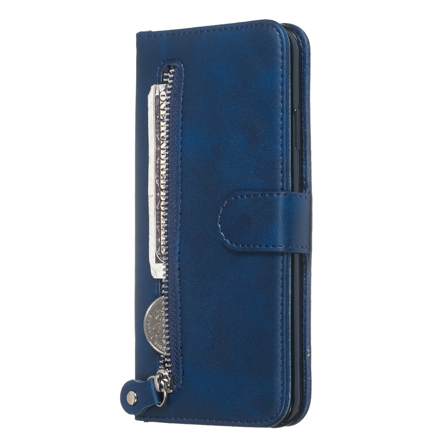 Zipper Pocket Fashion Wallet Stand Flip Leather Phone Case Cover for iPhone XR 6.1 inch