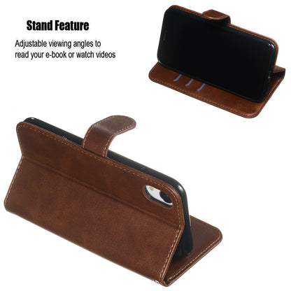 Zipper Pocket Fashion Wallet Stand Flip Leather Phone Case Cover for iPhone XR 6.1 inch