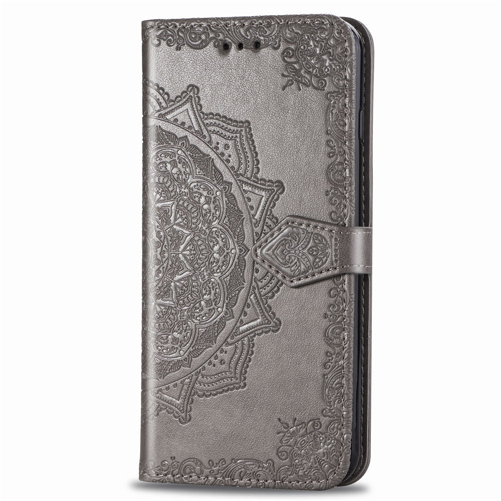 Embossed Mandala Flower Leather Wallet Case for iPhone 11 Pro 5.8 inch (2019)