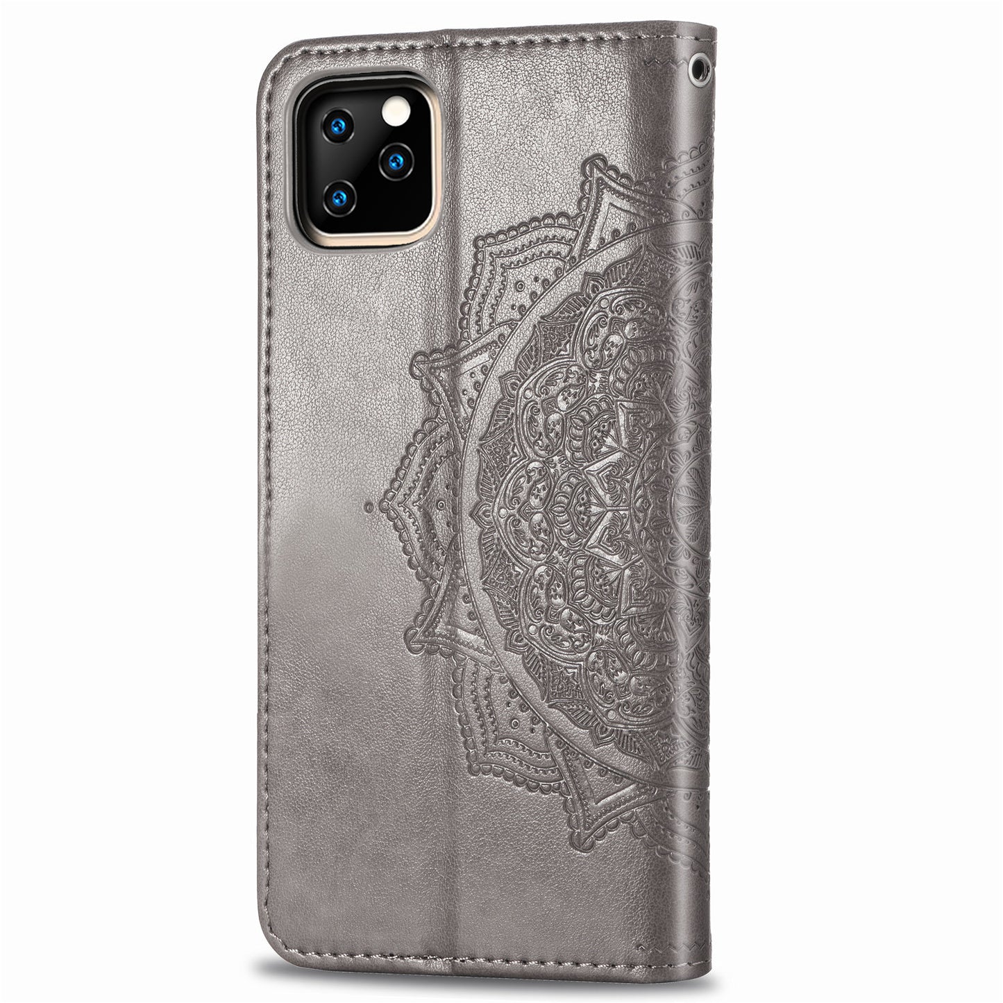 Embossed Mandala Flower Leather Wallet Case for iPhone 11 Pro 5.8 inch (2019)