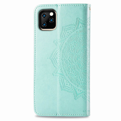 Embossed Mandala Flower Leather Wallet Case for iPhone 11 Pro 5.8 inch (2019)