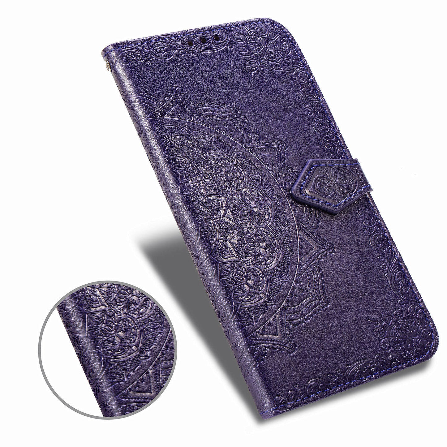 Embossed Mandala Flower Leather Wallet Case for iPhone 11 Pro 5.8 inch (2019)