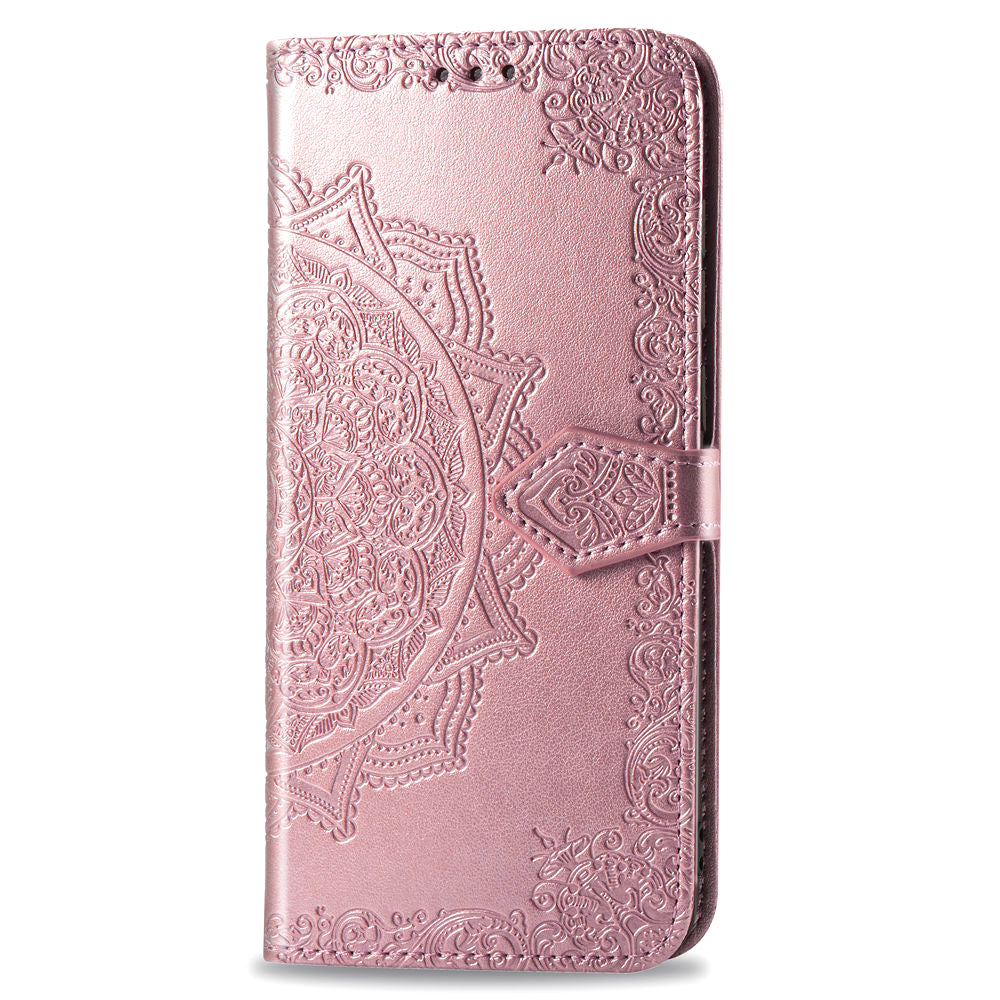 Embossed Mandala Flower Leather Wallet Case for iPhone 11 Pro 5.8 inch (2019)