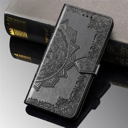 Embossed Mandala Flower Wallet Leather Stand Case for iPhone 11 Pro Max 6.5 inch (2019)