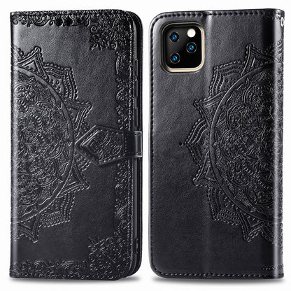 Embossed Mandala Flower Wallet Leather Stand Case for iPhone 11 Pro Max 6.5 inch (2019)