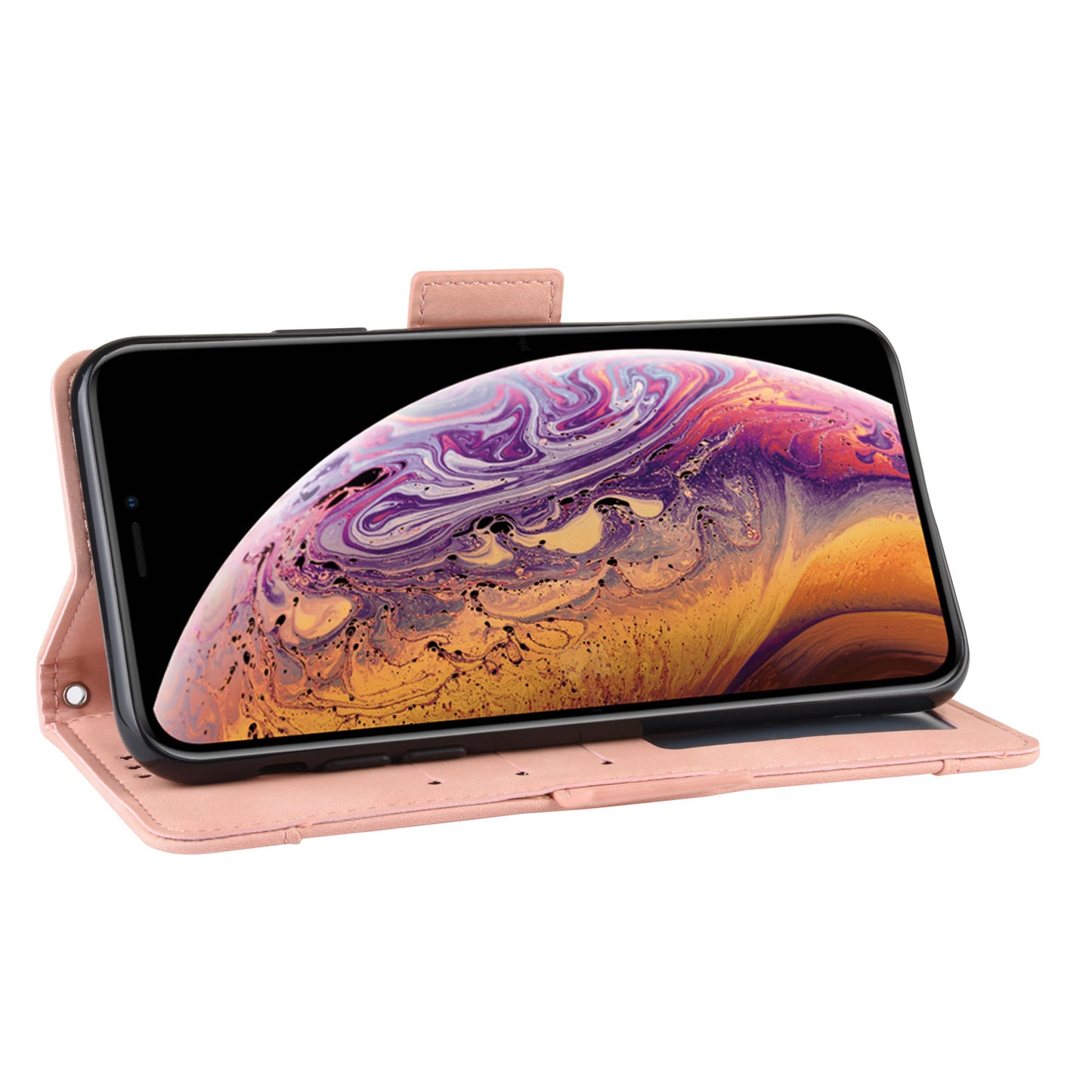 Leather Wallet Cell Casing with Multiple Card Slots for iPhone 11 Pro 5.8 inch (2019)