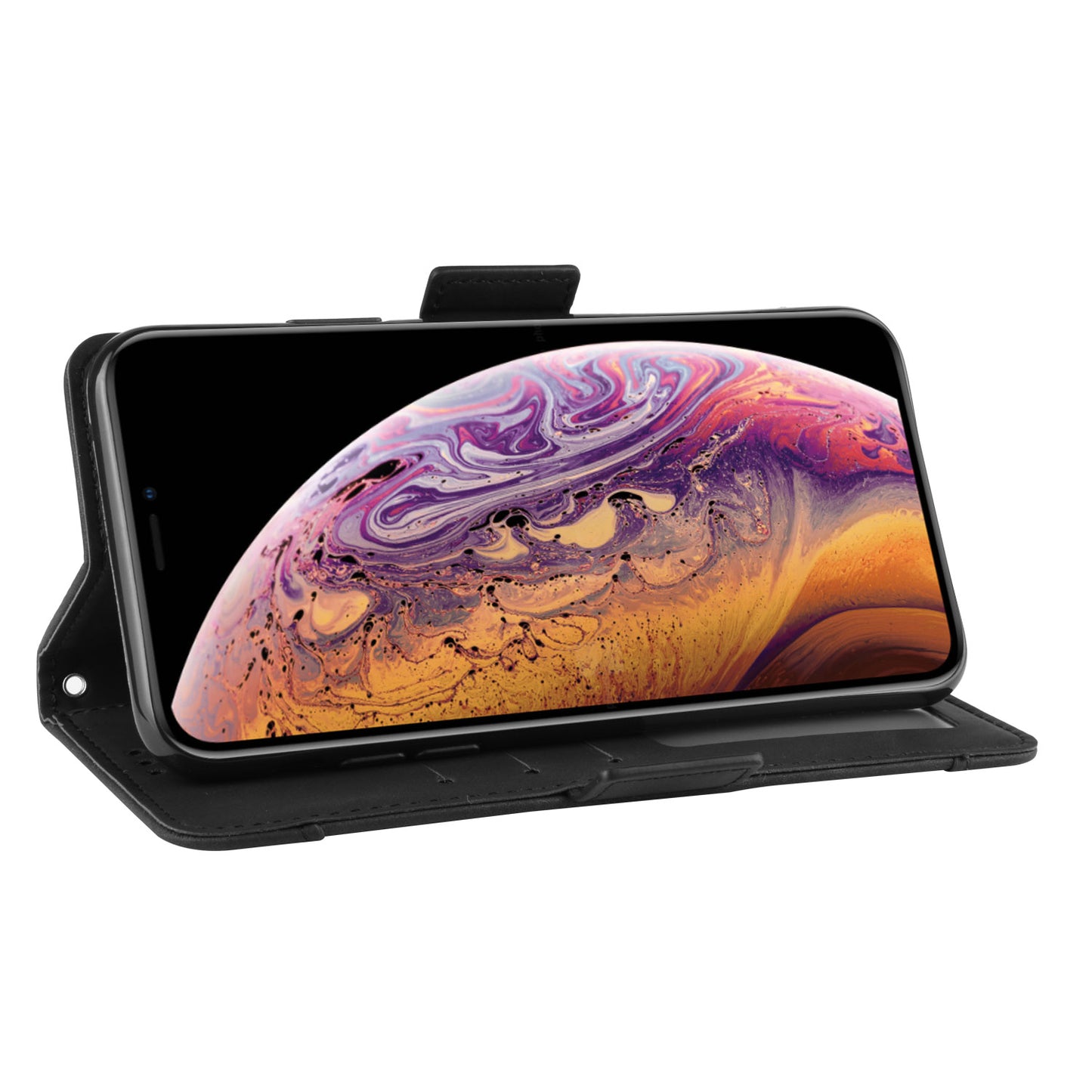Leather Wallet Cell Casing with Multiple Card Slots for iPhone 11 Pro 5.8 inch (2019)