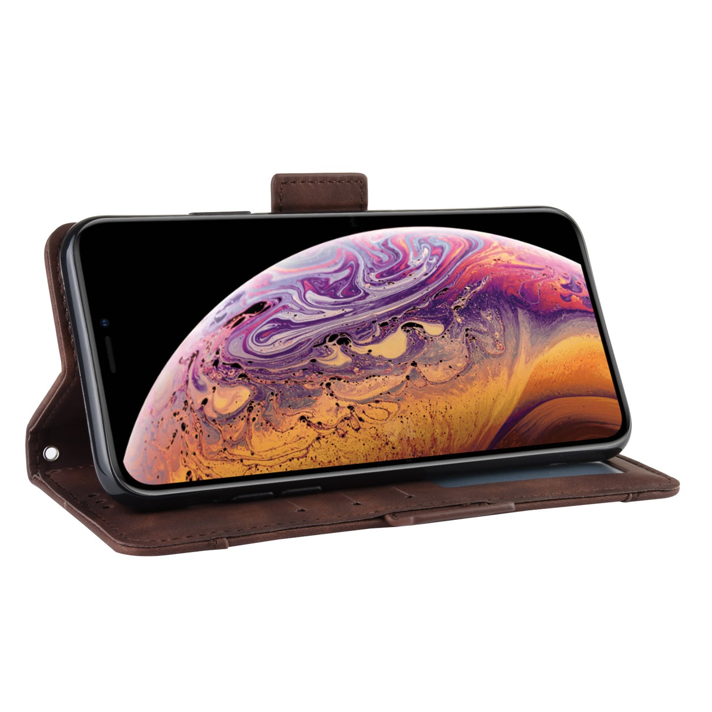Leather Wallet Cell Casing with Multiple Card Slots for iPhone 11 Pro 5.8 inch (2019)