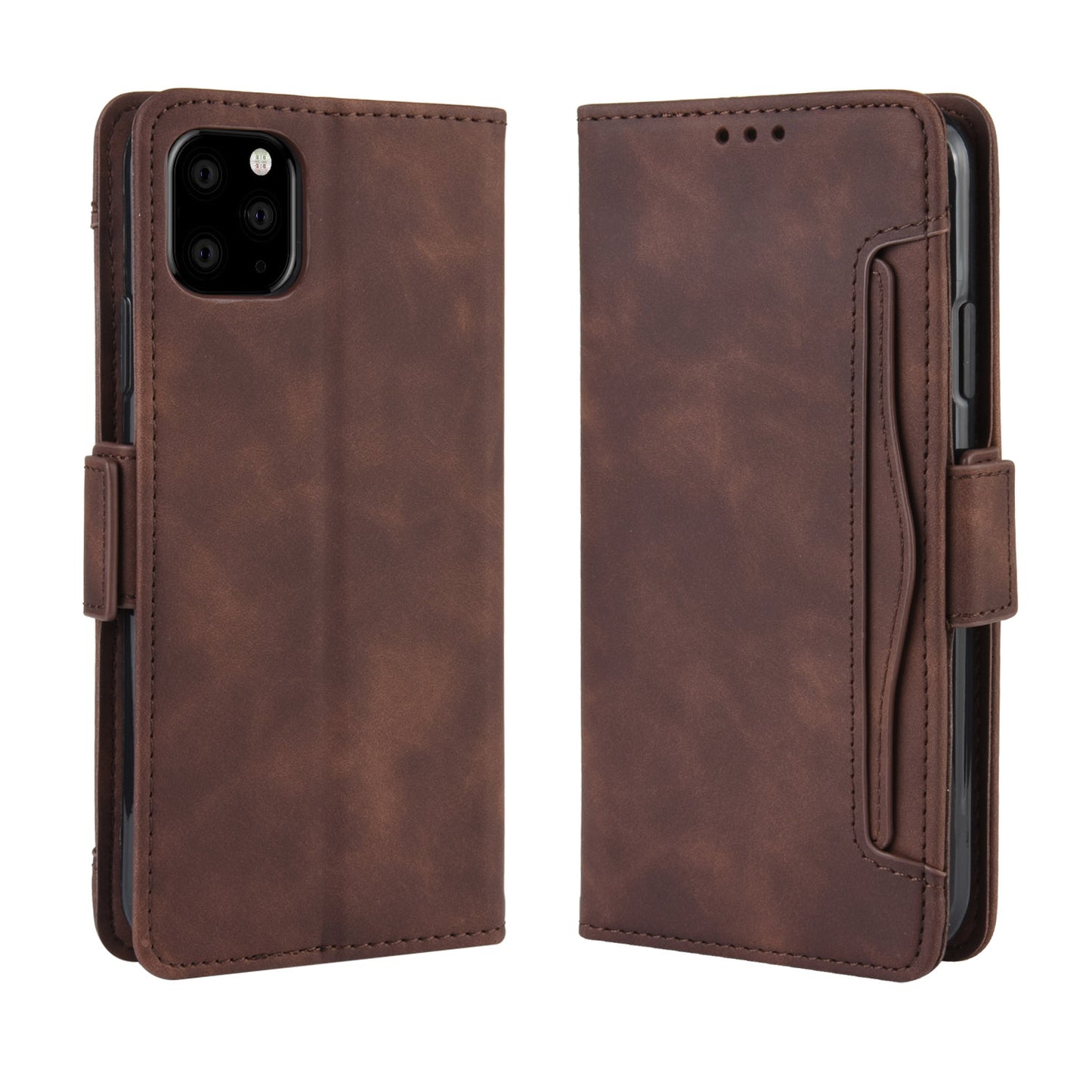 Leather Wallet Cell Casing with Multiple Card Slots for iPhone 11 Pro 5.8 inch (2019)