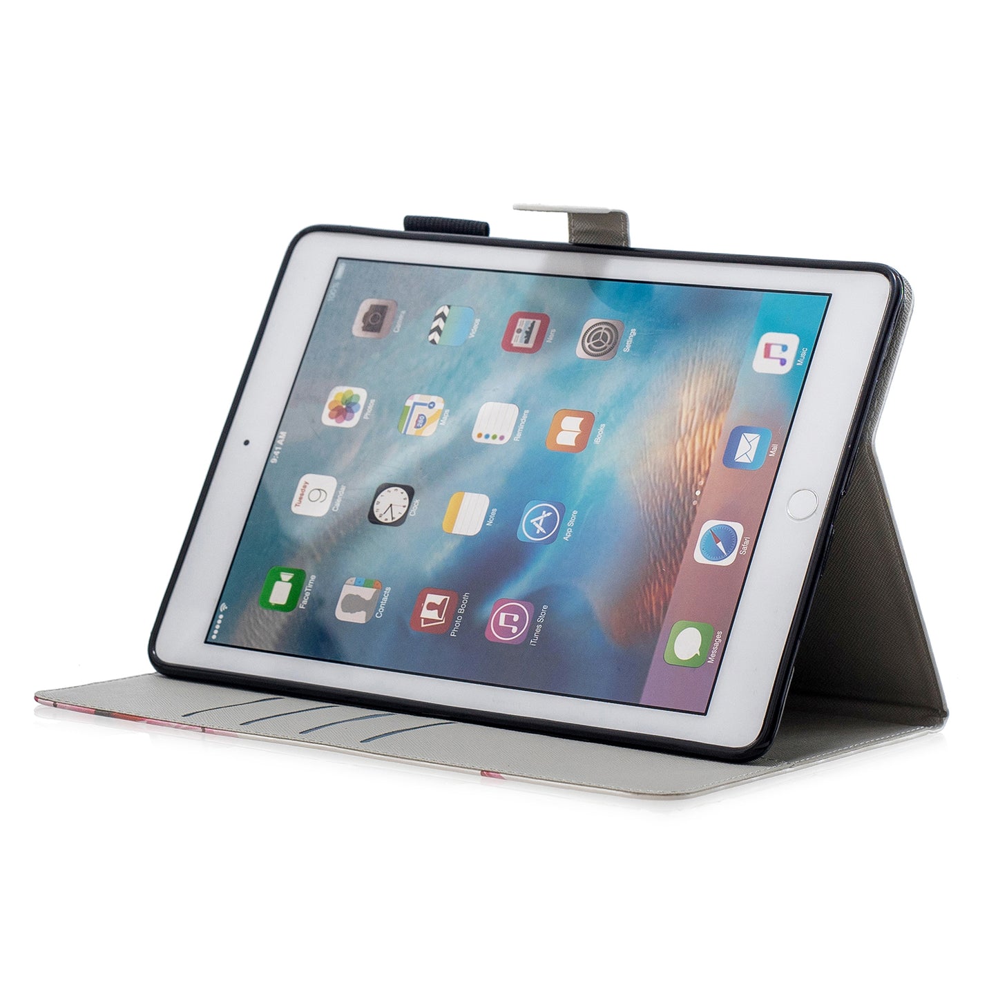 Pattern Printing PU Leather Tablet Case [Wallet Stand] for iPad 9.7-inch (2018) (2017) (2016)/iPad Air 2, Etc