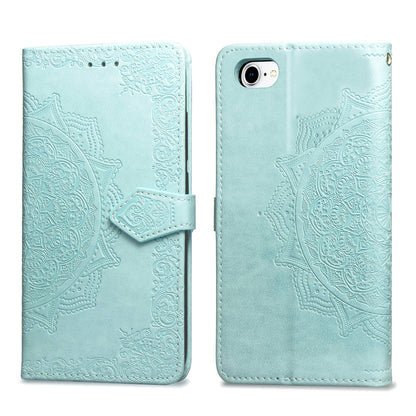 Embossed Mandala Flower Leather Wallet Case for iPhone SE (2020)/SE (2022)/8/7