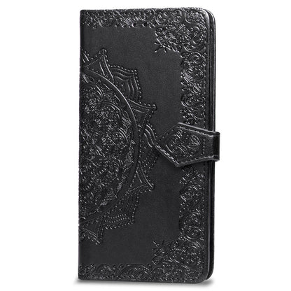 Embossed Mandala Flower Leather Wallet Case for iPhone SE (2020)/SE (2022)/8/7