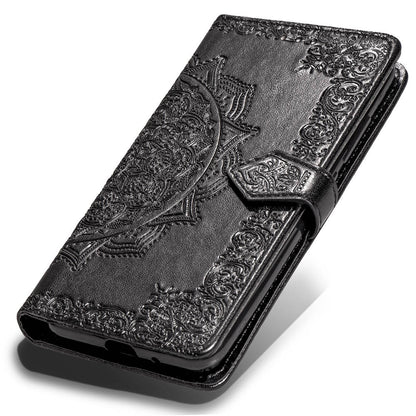 Embossed Mandala Flower Leather Wallet Case for iPhone XS/X 5.8 inch