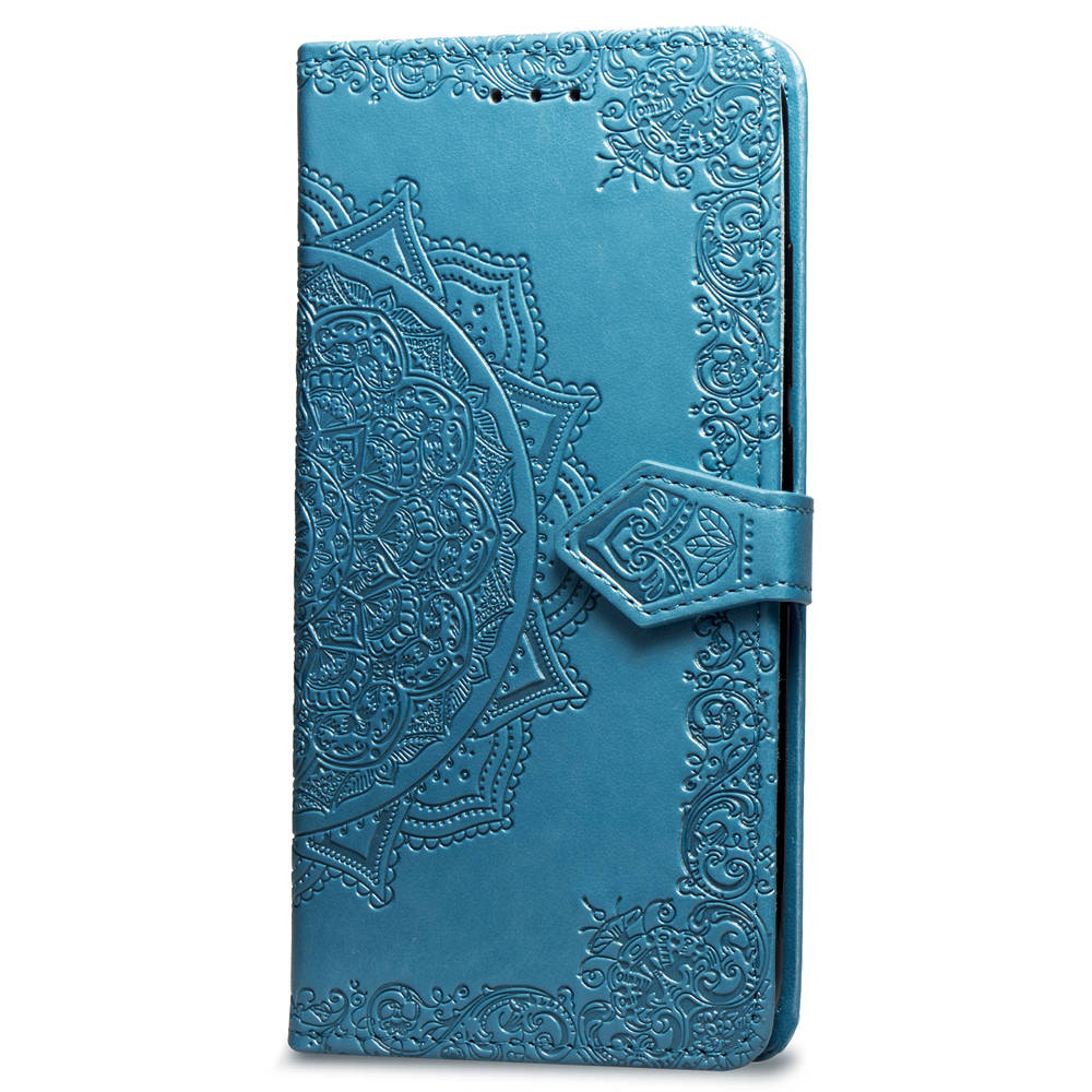 Embossed Mandala Flower Leather Wallet Case for iPhone XS/X 5.8 inch