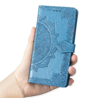 Embossed Mandala Flower Leather Wallet Case for iPhone XS/X 5.8 inch