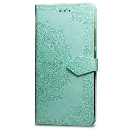 Embossed Mandala Flower Leather Wallet Case for iPhone XS/X 5.8 inch