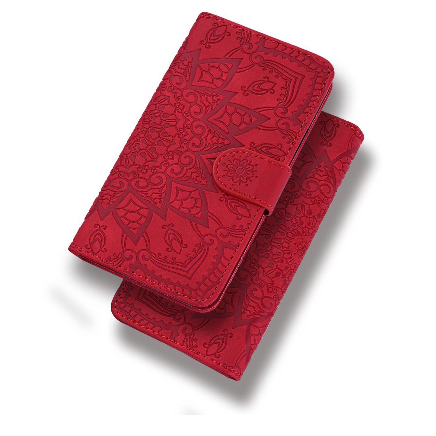 Imprint Flower Magnetic Leather Wallet Phone Case with Stand for iPhone SE (2020)/SE (2022)/7/8 4.7 inch