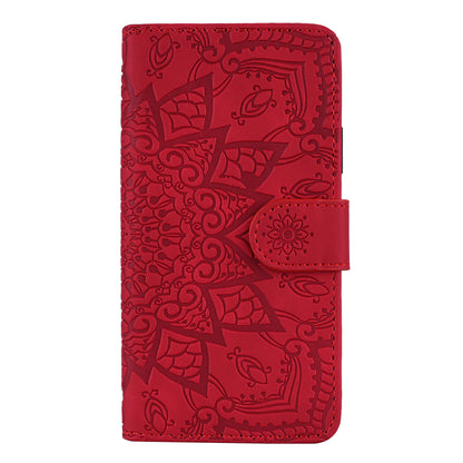 Imprint Flower Magnetic Leather Wallet Phone Case with Stand for iPhone SE (2020)/SE (2022)/7/8 4.7 inch