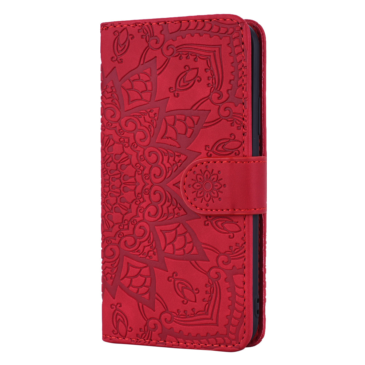 Imprint Flower Magnetic Leather Wallet Phone Case with Stand for iPhone SE (2020)/SE (2022)/7/8 4.7 inch