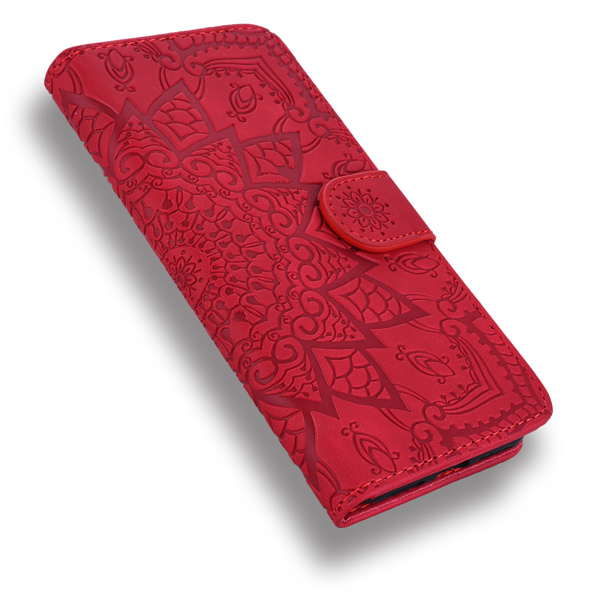 Imprint Flower Magnetic Leather Wallet Phone Case with Stand for iPhone SE (2020)/SE (2022)/7/8 4.7 inch